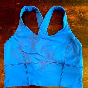 Electric blue Lululemon sports bra